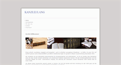 Desktop Screenshot of kanzleilang.de